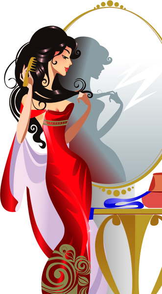 Stylish Glamour Girls Design Elements Vector Vectors Graphic Art Designs In Editable Ai Eps