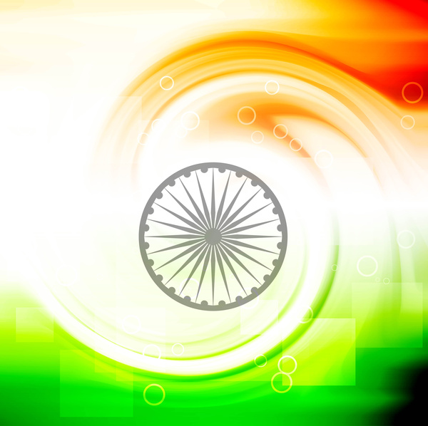 stylish indian flag republic day beautiful tricolor wave design art vector 