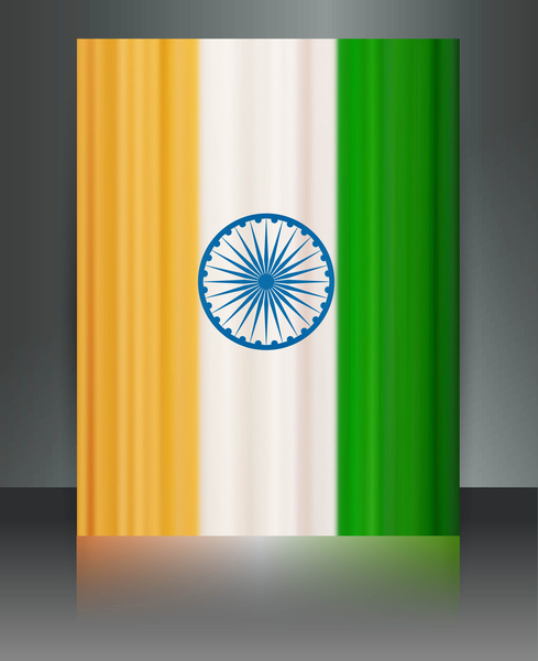 stylish indian flag republic day beautiful tricolor wave design art vector