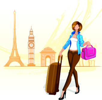 stylish women vector illustration set 