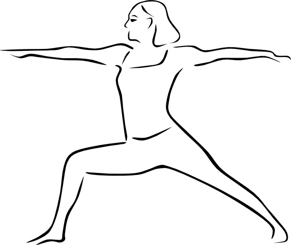 Stylized Yoga Person clip art