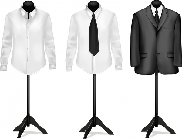 suit shirt tie suit vector