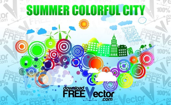 Summer Colorful City