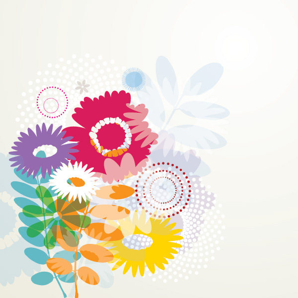 summer flowers vector graphic