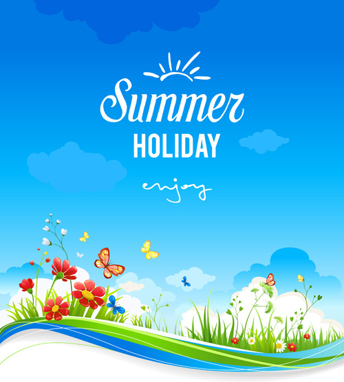 Summer holiday natural background art Vectors graphic art designs in ...