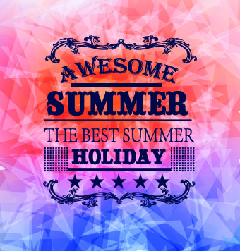 summer holidays with abstract background vector