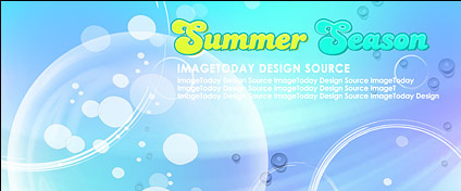 Summer Korean style background material layered psd-1