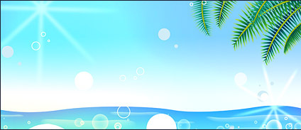 Summer Korean style background material layered psd-5