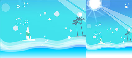 Summer Korean style background material layered psd-9