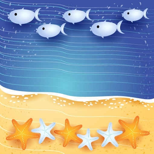 Summer sea fish background