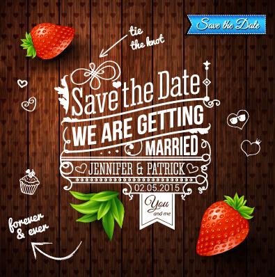 summer style wedding invitation background vector
