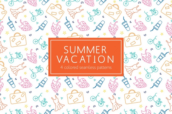 summer vacation vector pattern