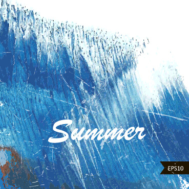 summer watercolors vector background art