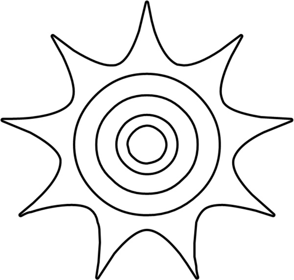 Sun BW Free vector in Open office drawing svg ( .svg ) vector