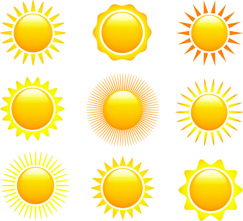 sun icons design elements 