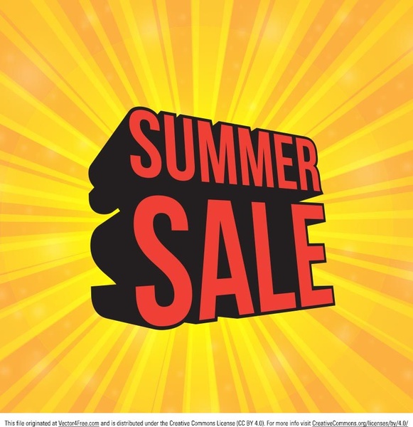 sunburst summer sale vector