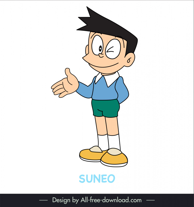suneo character icon cute cartoon design 