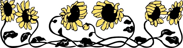 Sunflower Border clip art