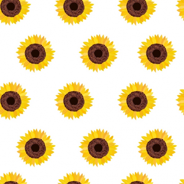 sunflowers background multicolored flat repeating decor