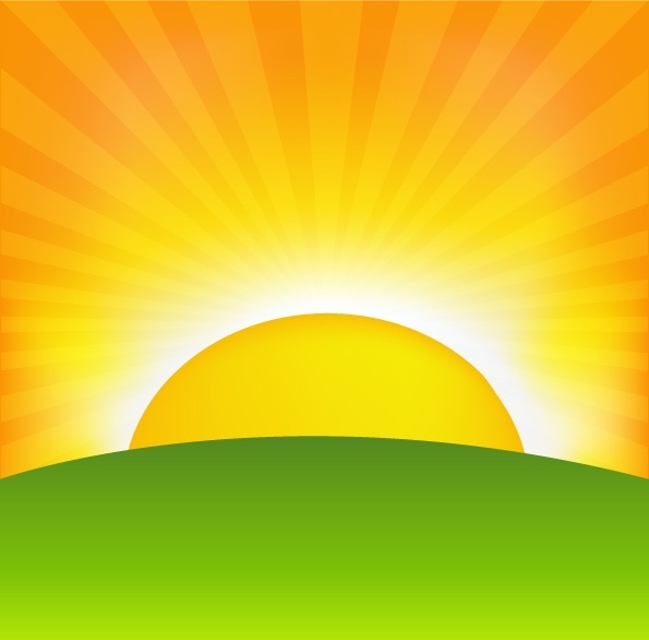 Sunrise cartoon background 01 vector Free vector in Encapsulated