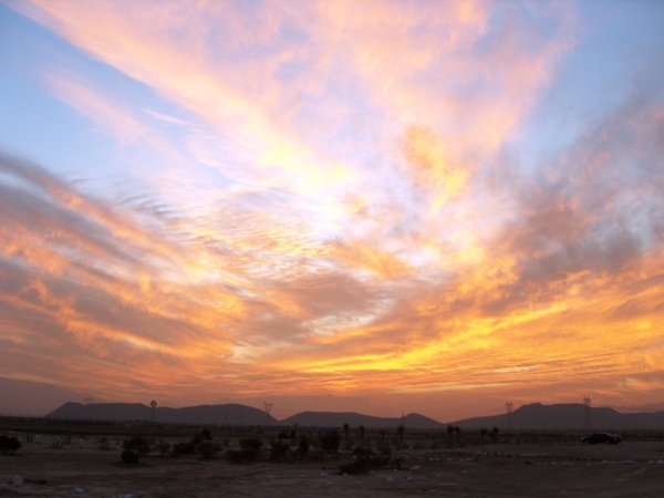 sunset desert sky