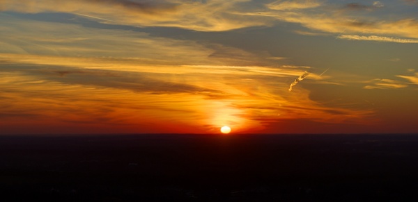 sunset in the sky at lapham peak state park wisconsin