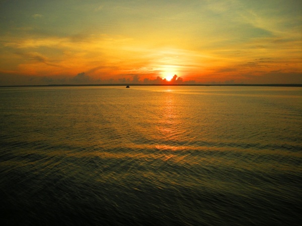 sunset ocean pacific