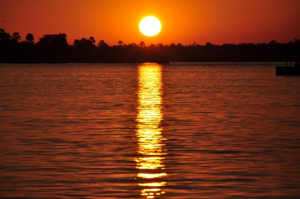 sunset sun water