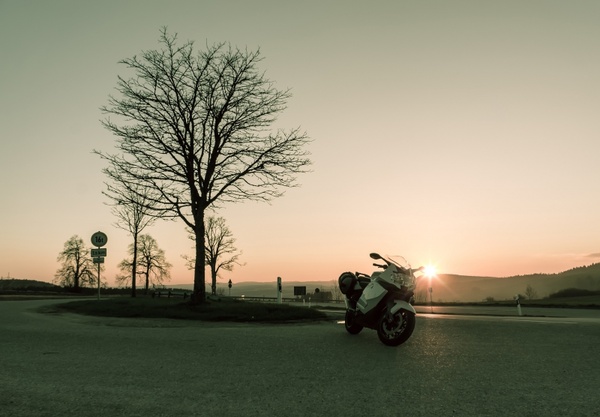sunset sunny motorcycle