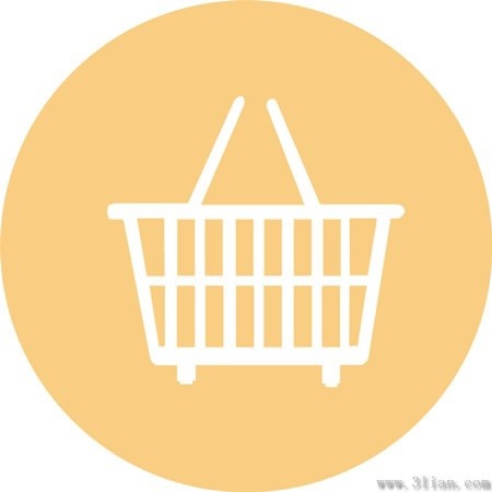 supermarket shopping basket icon vector