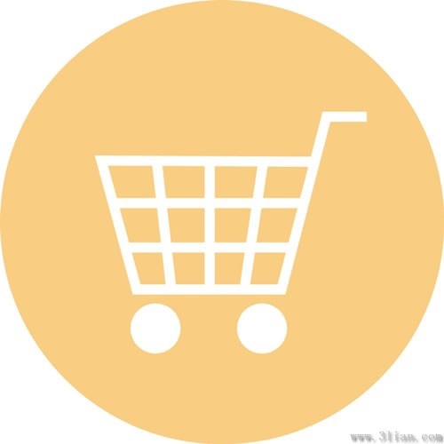 supermarket shopping cart icon vector