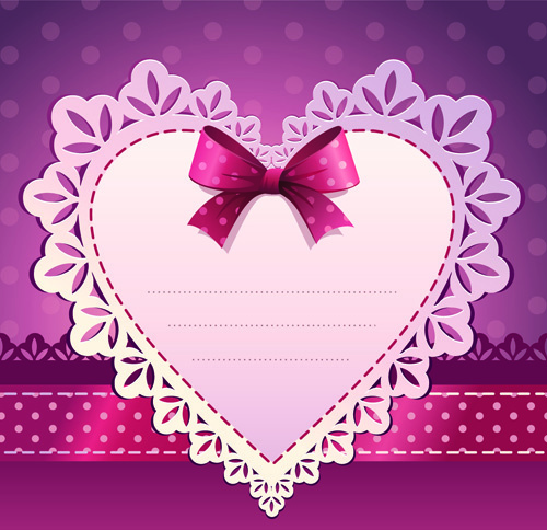 sweet valentine day hearts cards vector