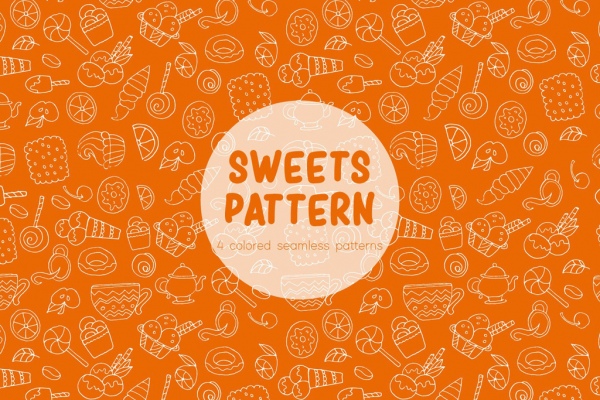 sweets vector pattern