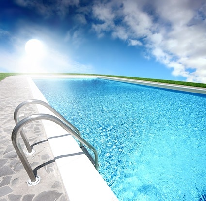 swimming pool stock photo 