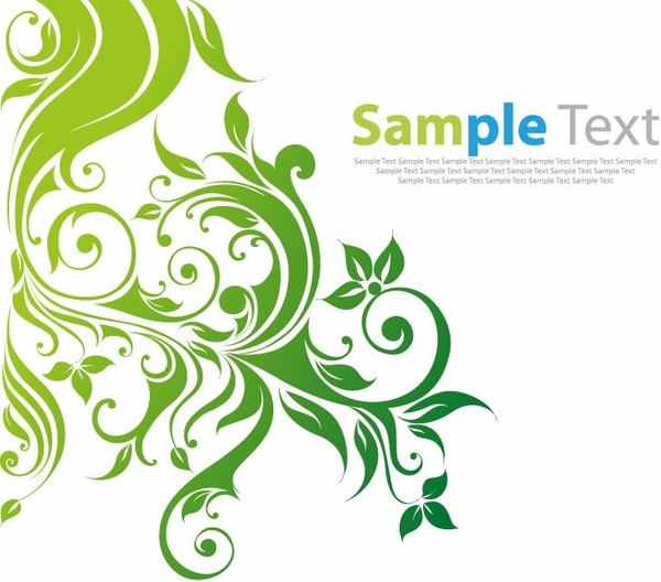 Swirl Floral Vector Background
