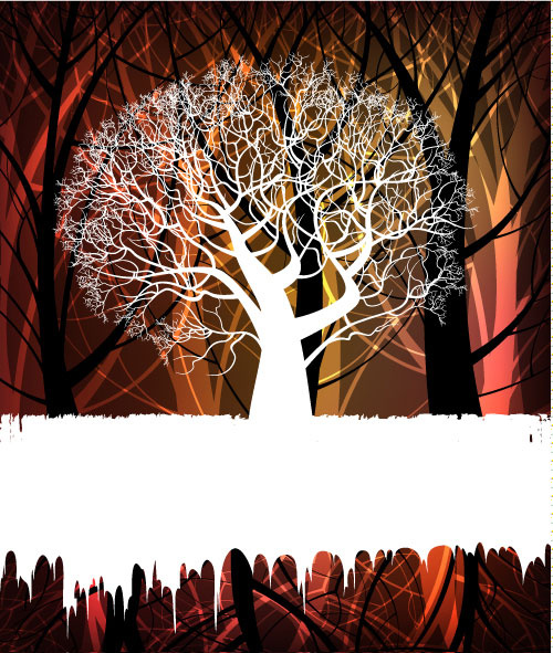 swirly branches vector graphics