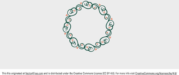 swirly floral frame vector
