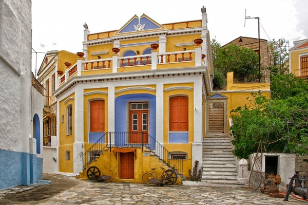 symi greece buildings 