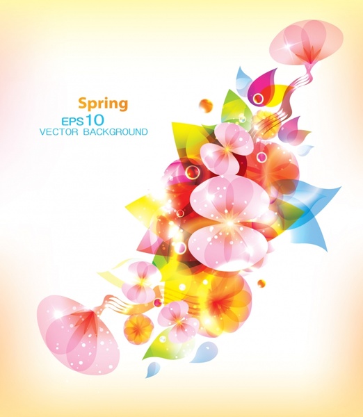 spring background blooming flowers ketch bright sparkling multicolored