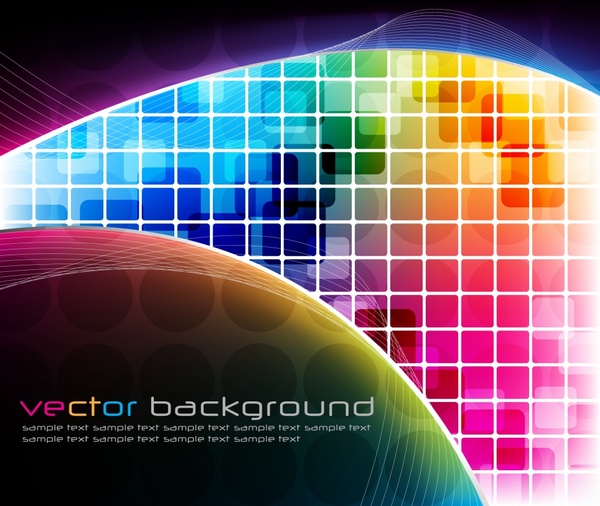 technology background modern colorful squares decor
