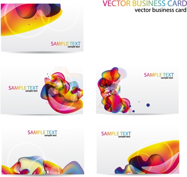 bussiness cards templates modern colorful dynamic colors blend