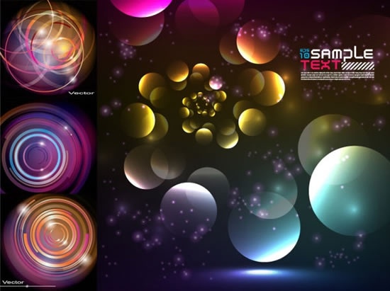 decorative background modern colorful dynamic twinkling circles decor