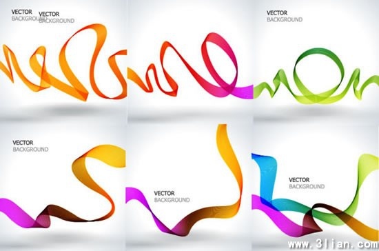 decorative background templates bright colorful 3d dynamic lines
