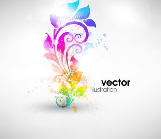 decorative background bright shining colorful curves