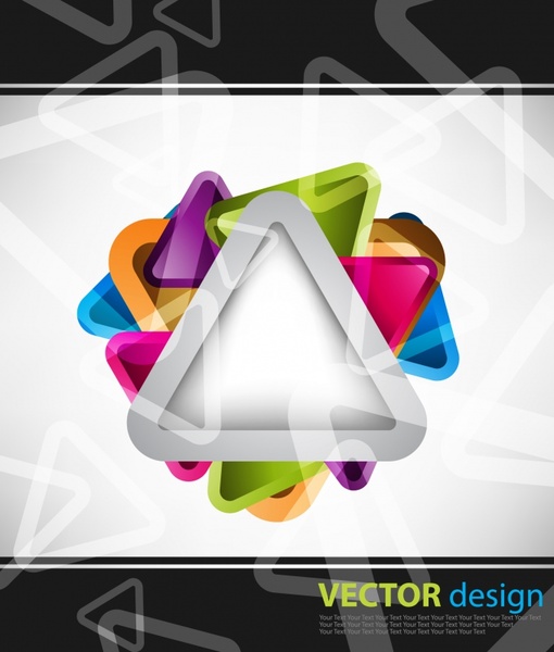 decorative background shiny modern colorful triangles layout