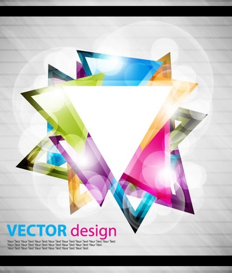 decorative background modern sparkling colorful triangles decor