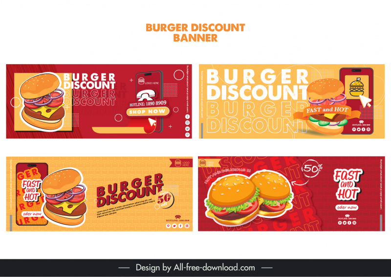 synthetic burgers discount poster templates classical design