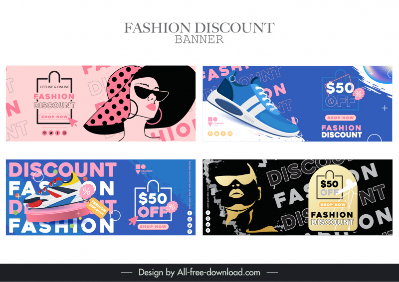 synthetic fashion discount banner classic elegance