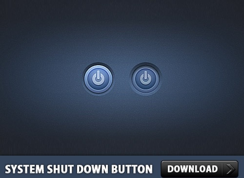 System Shut Down Button PSD