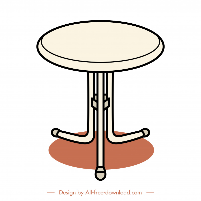 table icon classical geometric sketch